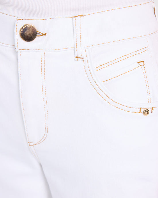 Optic White $|& Democracy Absolution Skyrise Relaxed Straight Leg Jeans - SOF Full Front
