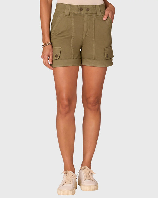 Forest Moss $|& Democracy Absolution Skyrise Double Button Cargo Short - VOF Detail