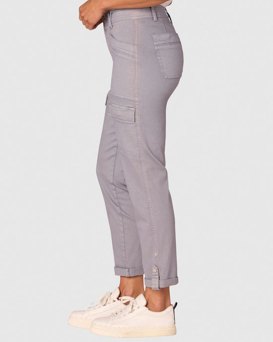 Blue Shadow $|& Democracy Absolution High Rise Cuffed Utility Pant - Hanger Front
