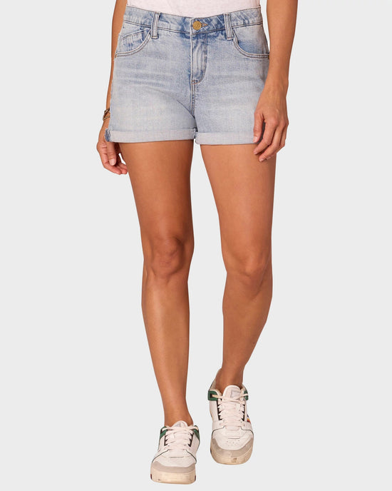 Light Artisanal Blue $|& Democracy Absolution Cuffed Short - VOF Detail