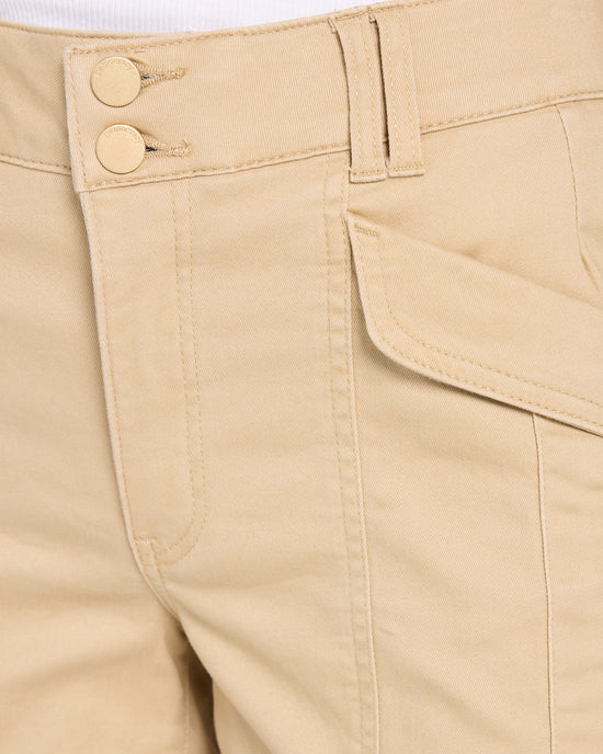 Vintage Walnut $|& Democracy High Rise Double Button Utility Short - SOF Back