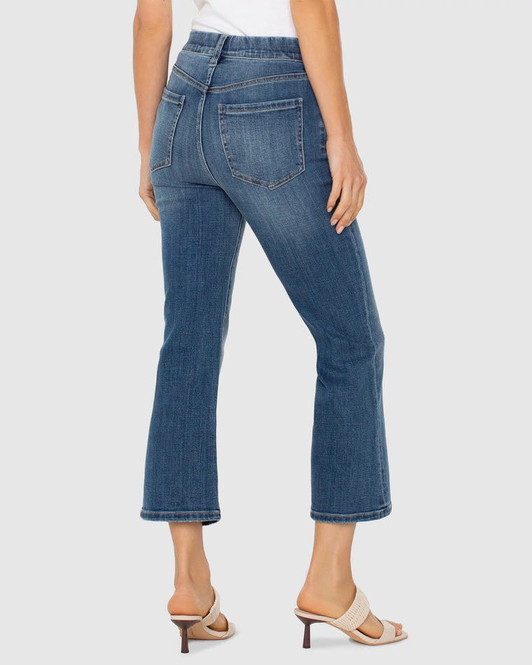 Neola $|& Liverpool Gia Glider Crop Flare Leg Jean - Hanger Side