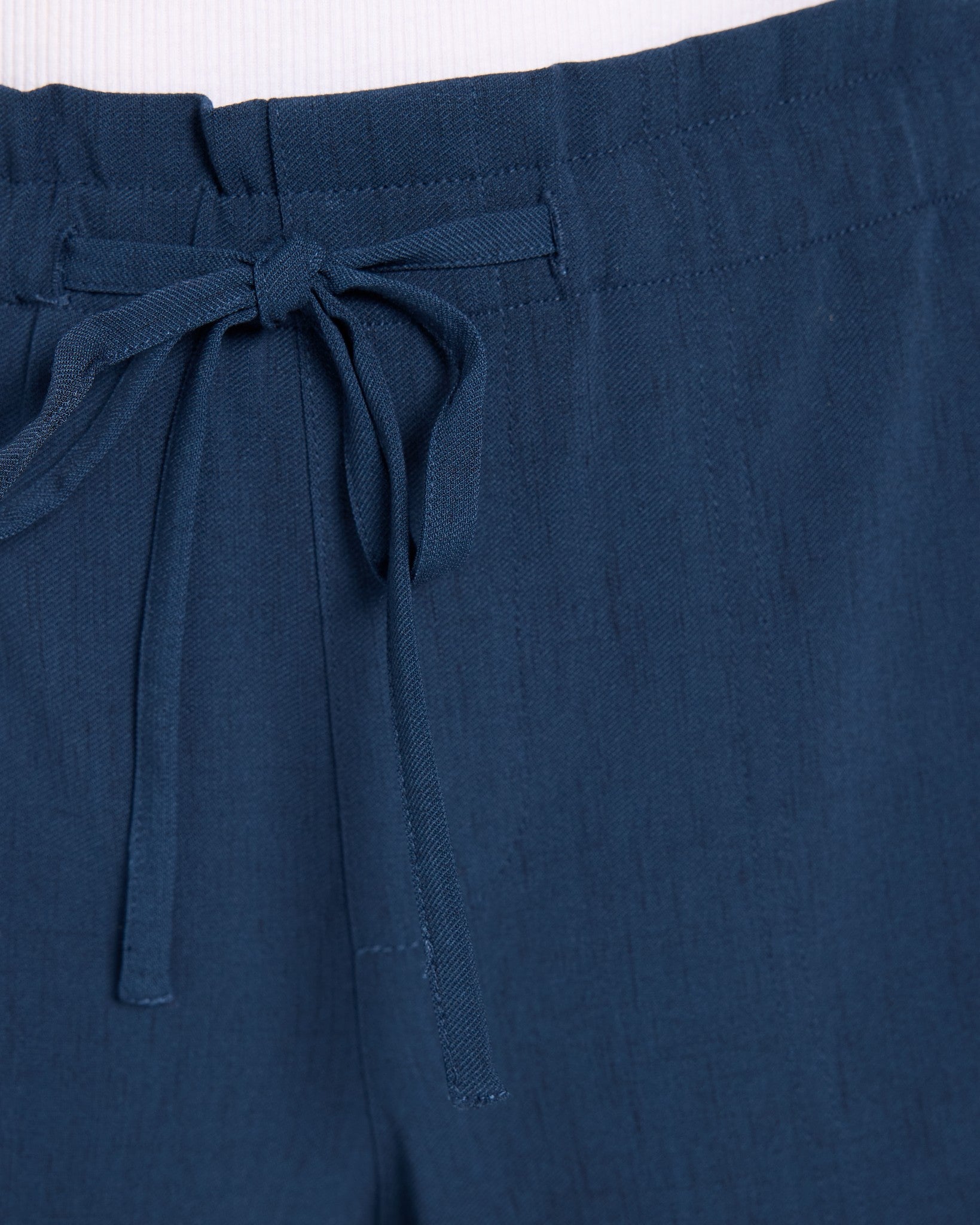 Dark Navy $|& Liverpool Tie Waist Short - SOF Back