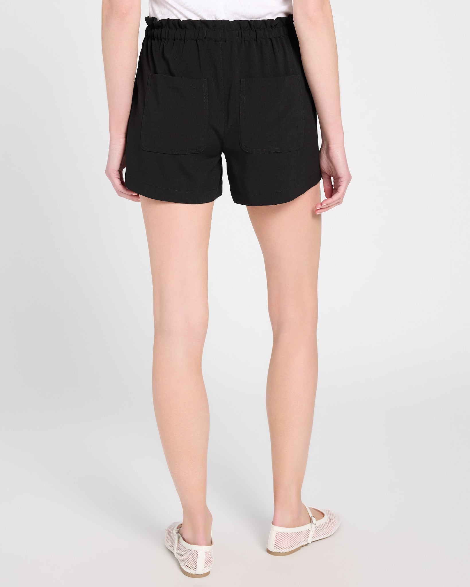 Black $|& Liverpool Tie Waist Short - SOF Back