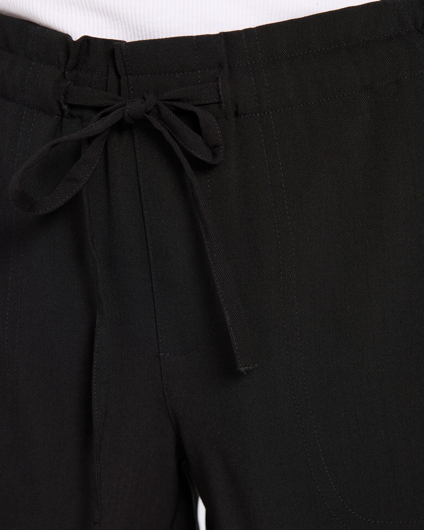 Black $|& Liverpool Tie Waist Short - SOF Back