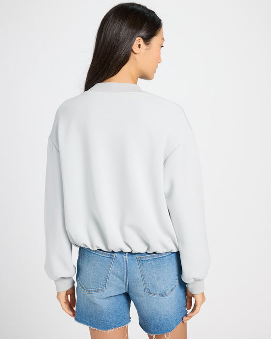 Blue Fog $|& Skies Are Blue Scuba Knit Bomber Jacket - SOF Back