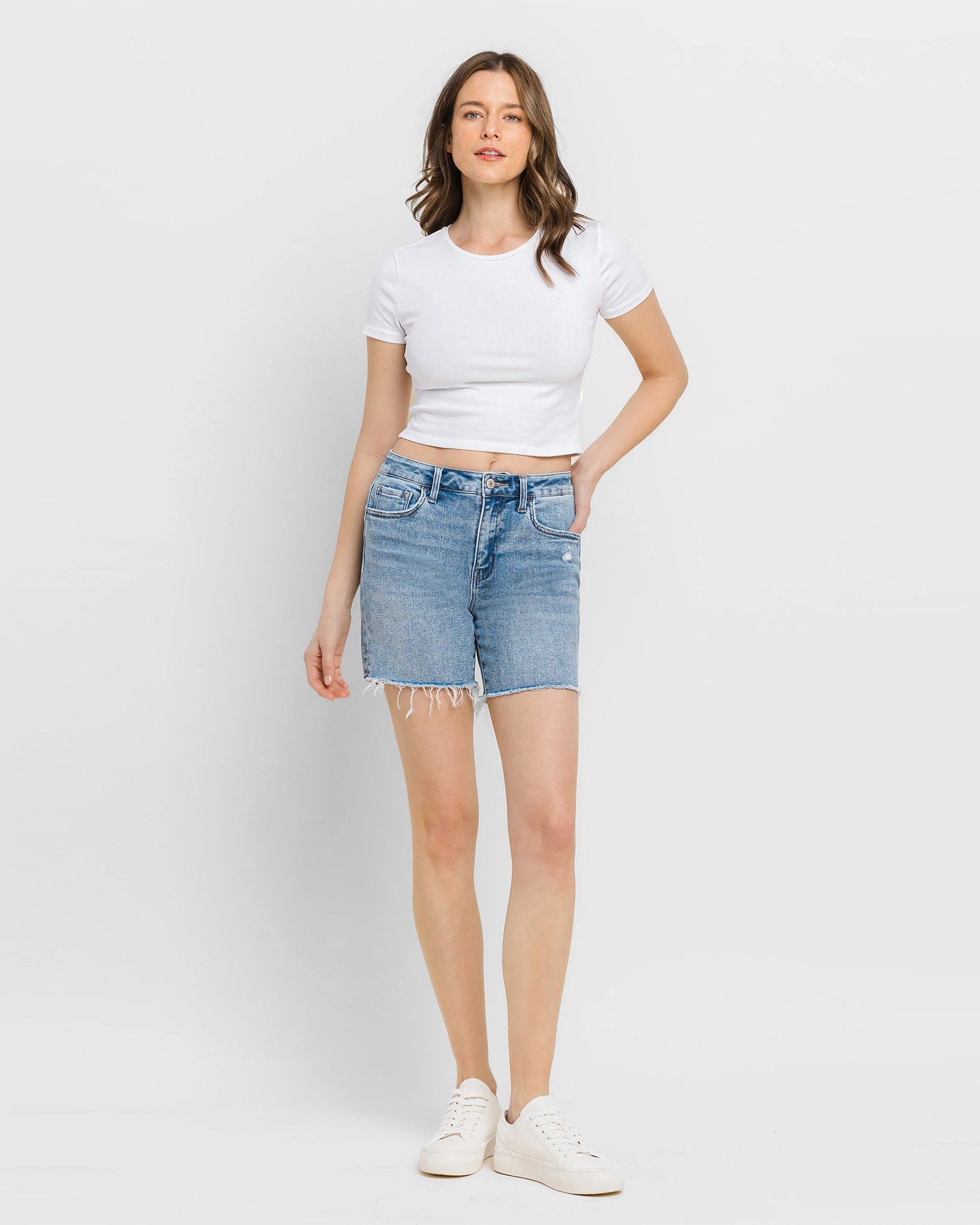 Done Deal $|& Vervet Mid Rise Midi Short - VOF Detail