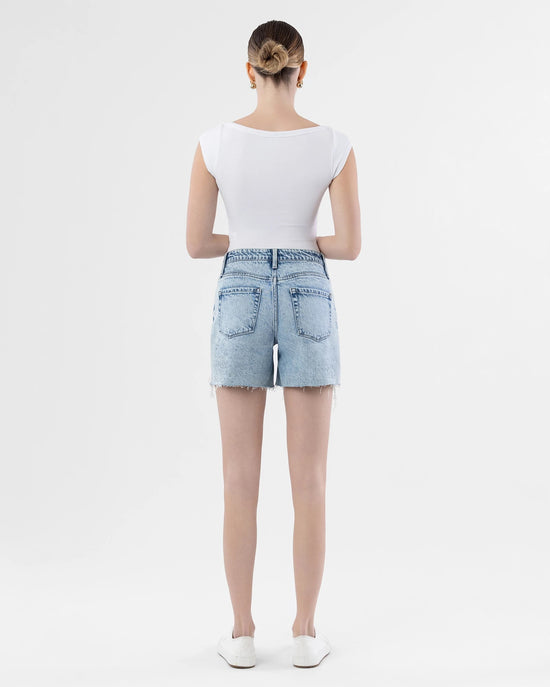 Sensible Blue $|& Vervet High Rise Midi Short - Hanger Side