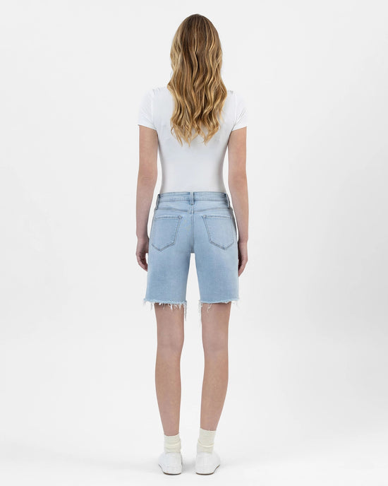 Methodical Blue $|& Vervet High Rise Bermuda Short - Hanger Side