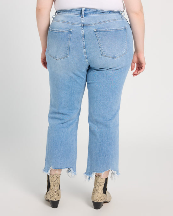 Fondly Blue $|& Vervet High Rise Straight Jeans - SOF Back