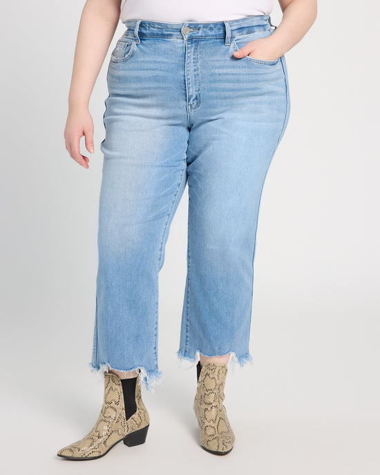 Fondly Blue $|& Vervet High Rise Straight Jeans - SOF Front