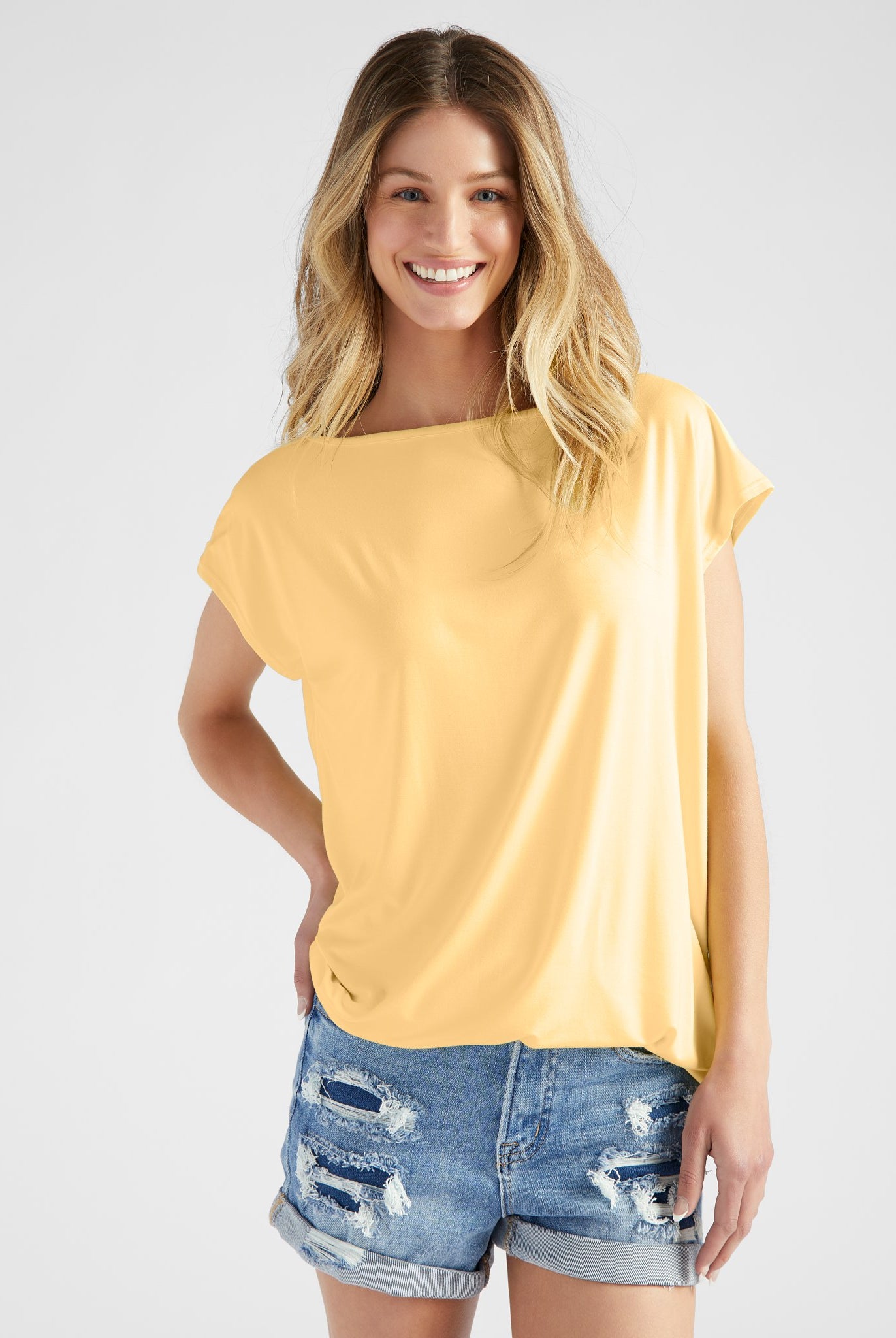 Butter $|& SEAS Brentwood Boat Neck Top - SOF Front