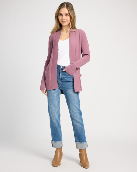 Lilac $|& Staccato Open Front Pocket Cardigan - UGC On Fig
