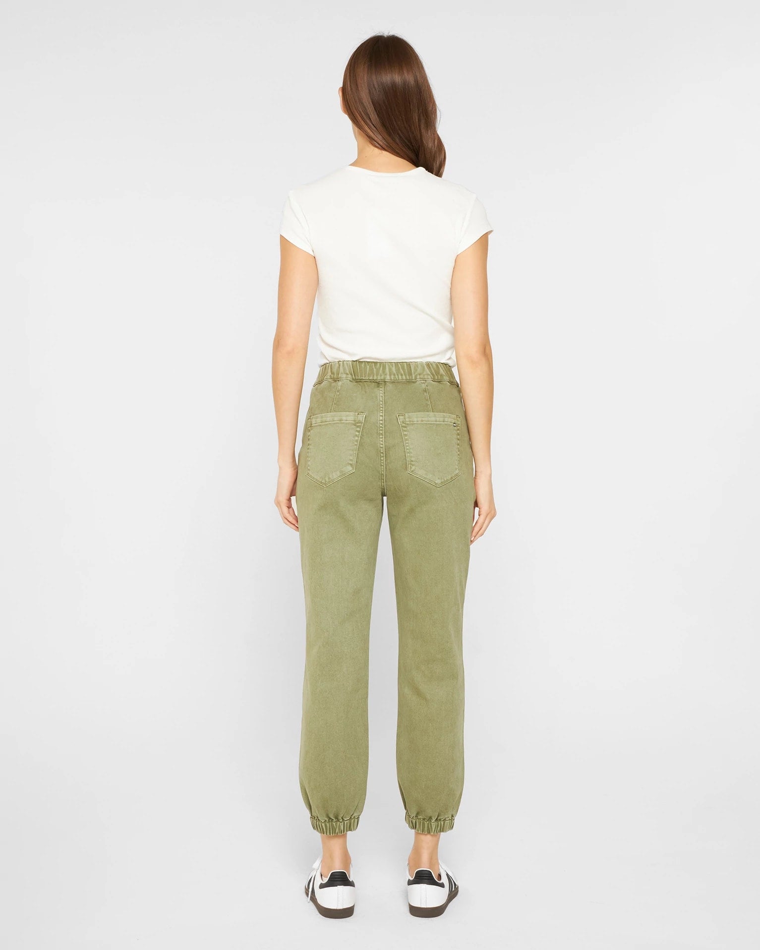 Olive $|& Mica Denim High Rise Jogger - Hanger Side