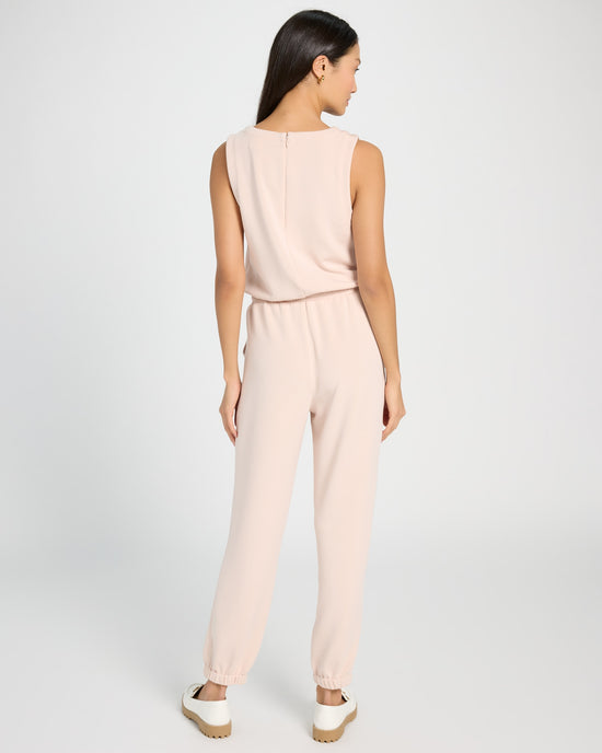Pale Blush $|& Skies Are Blue Soft Modal Sleeveless Jumpsuit - SOF Back