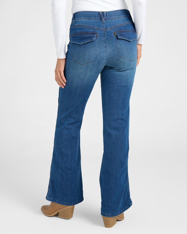 Blue $|& Democracy Absolution Skyrise Trouser Bootcut Jeans - SOF Back