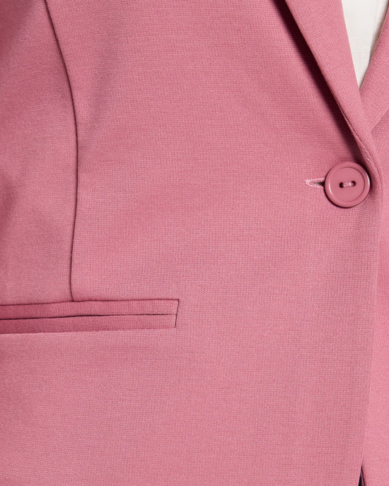 Heather Rose Pink $|& ICHI Kate Knit Blazer - SOF Full Front