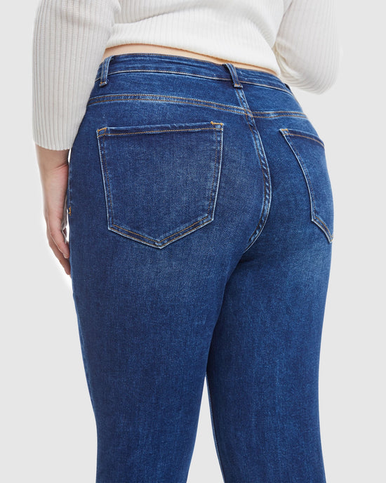 Deep Sea Blue $|& Bayeas High Rise Bootcut Jeans - VOF Detail