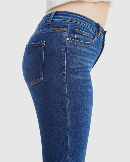 Deep Sea Blue $|& Bayeas High Rise Bootcut Jeans - VOF Side