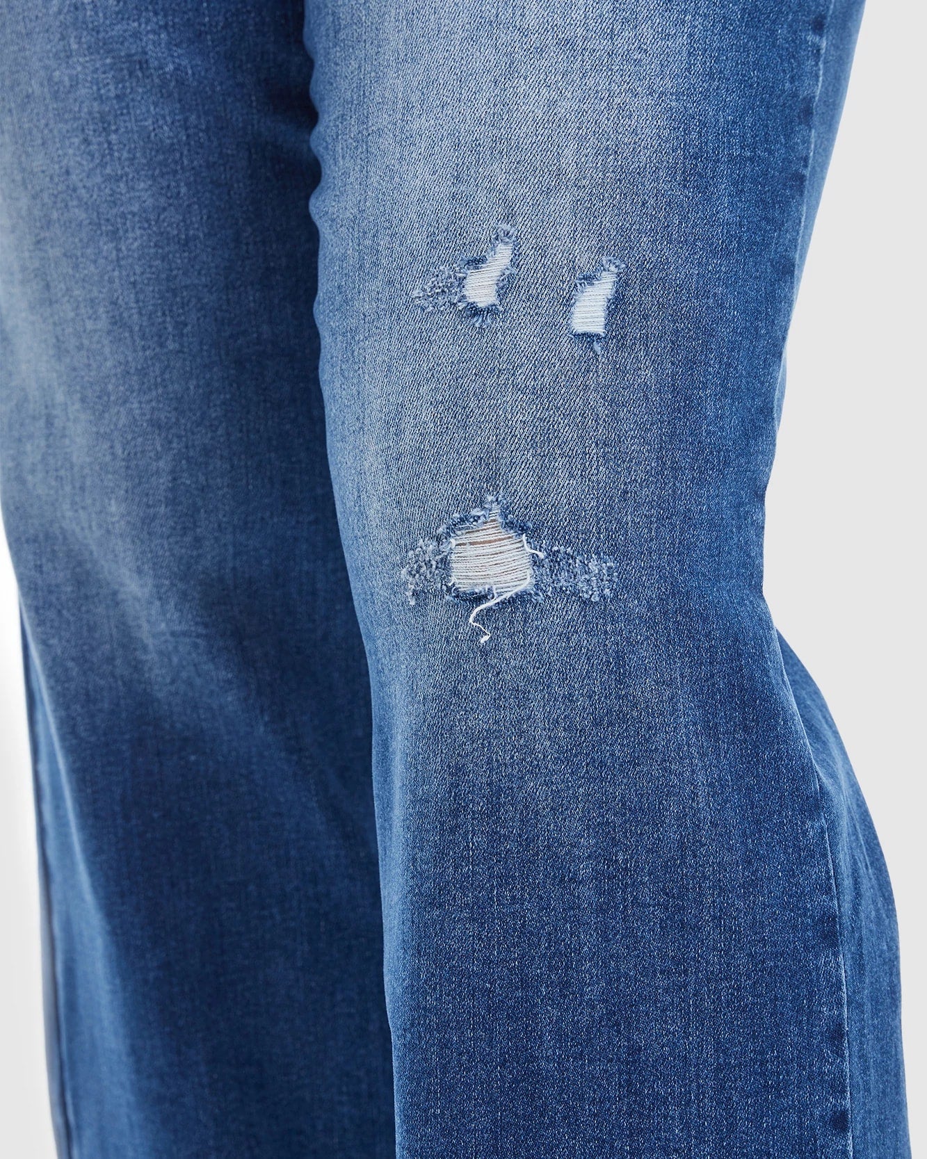 Azure $|& Bayeas High Rise Wide Leg With Raw Hem - VOF Detail