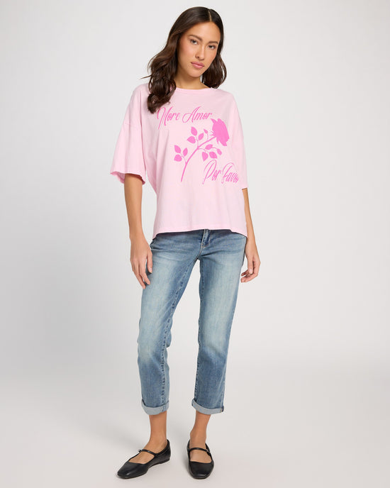 Ballet Slipper Pink $|& Project Social T More Amor Perfect Boyfriend Tee - UGC On Fig