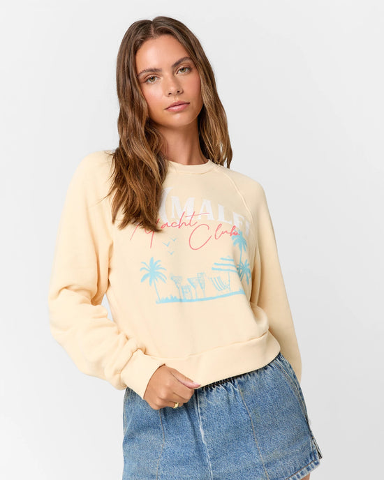 Heathered Meringue $|& Project Social T Amalfi Shrunken Sweatshirt - VOF Detail