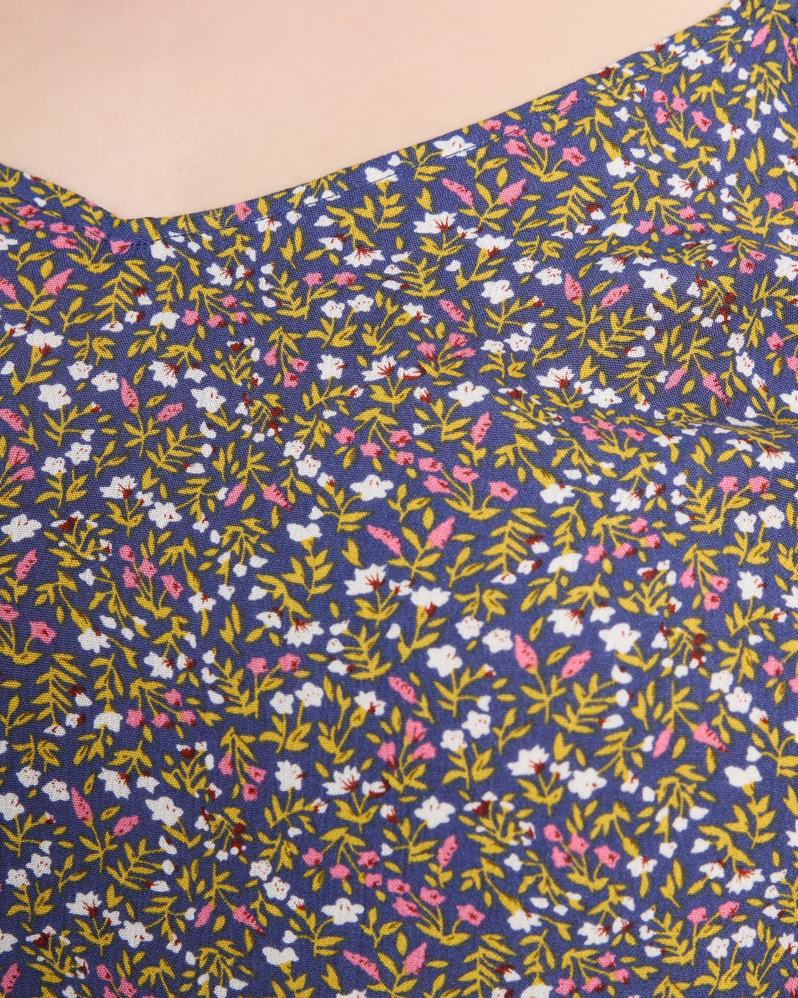 Navy/Multi $|& Skies Are Blue Back Strap Floral Cami Top - SOF Full Front