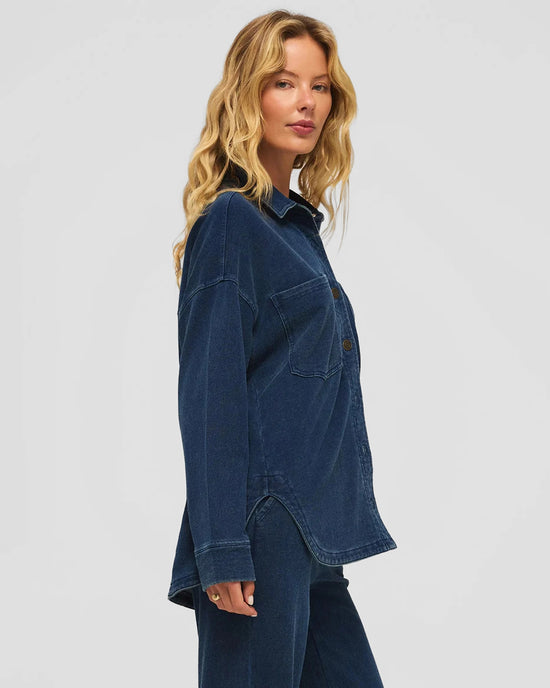 Indigo $|& Z Supply All Day Knit Denim Jacket - VOF Side