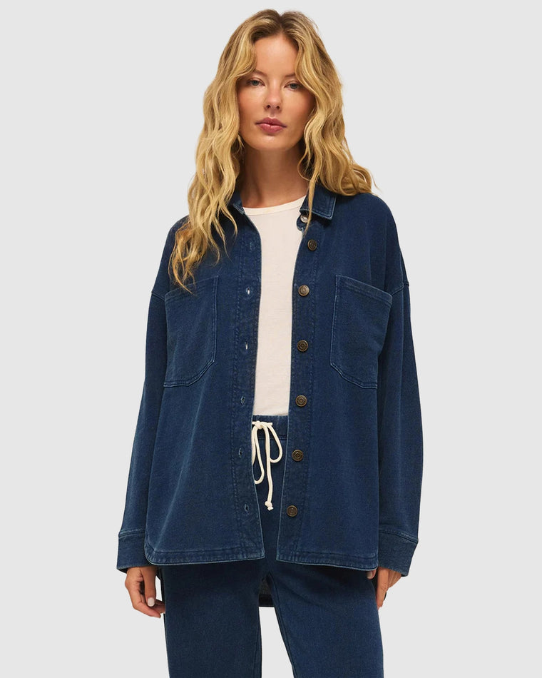 Indigo $|& Z Supply All Day Knit Denim Jacket - VOF Front