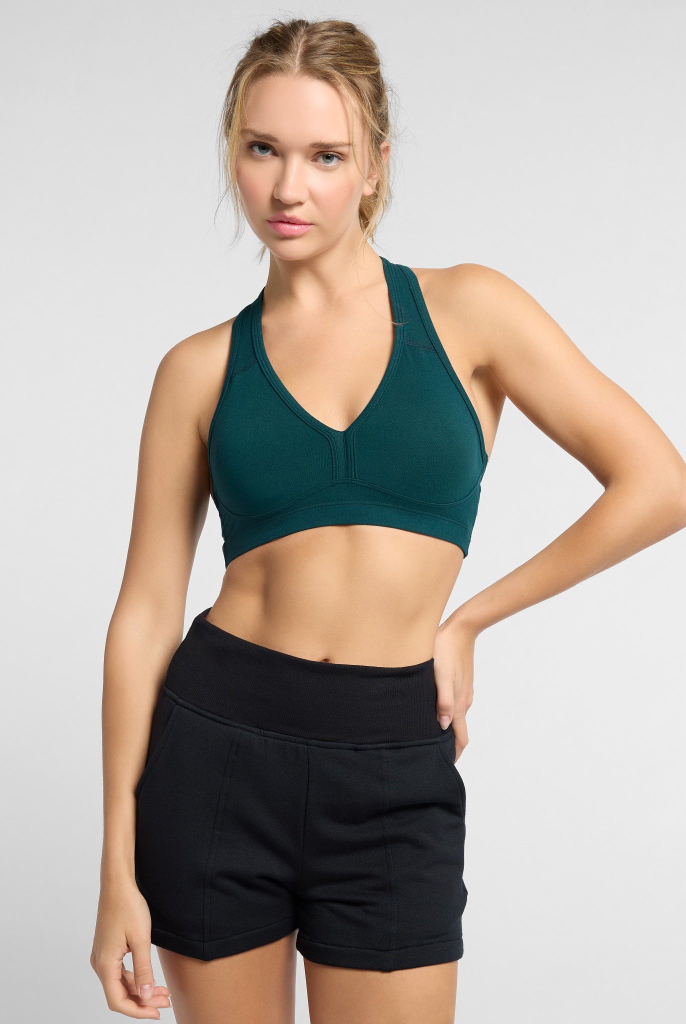 Hunter Green $|& Interval Recharge Bra - SOF Front