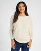 Long Sleeve Dolman Round Hem Top
