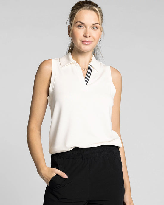Vanilla White $|& Thread & Supply Heidi Tank - VOF Detail