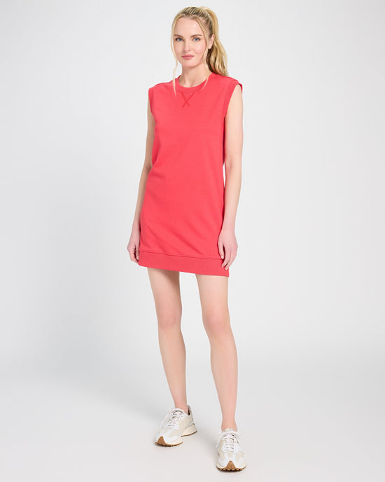 Red Ruby $|& Thread & Supply Paulie French Terry Dress - SOF Front