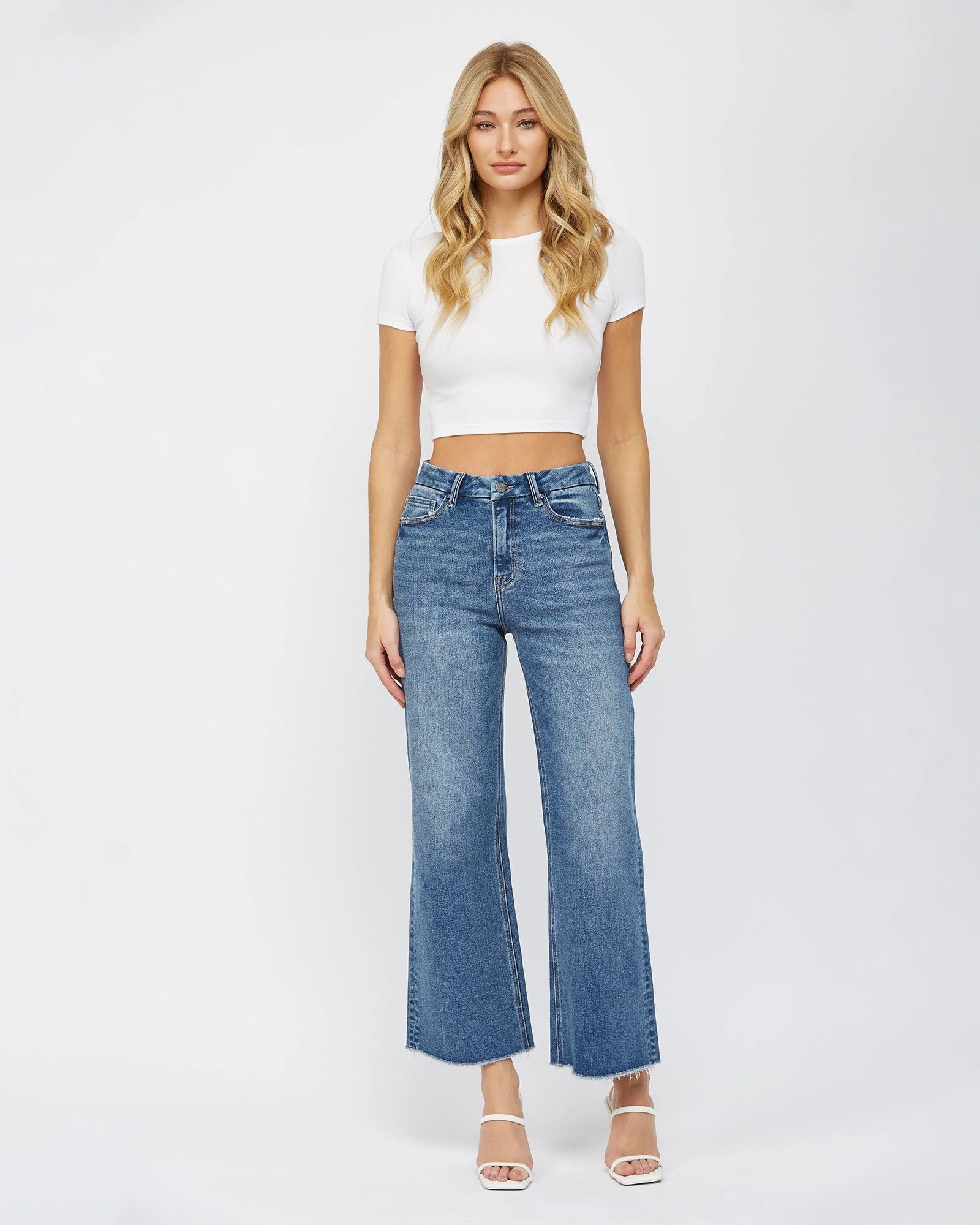Blue Jay $|& Mica Denim Super High Rise Wide Leg Jeans - VOF Front