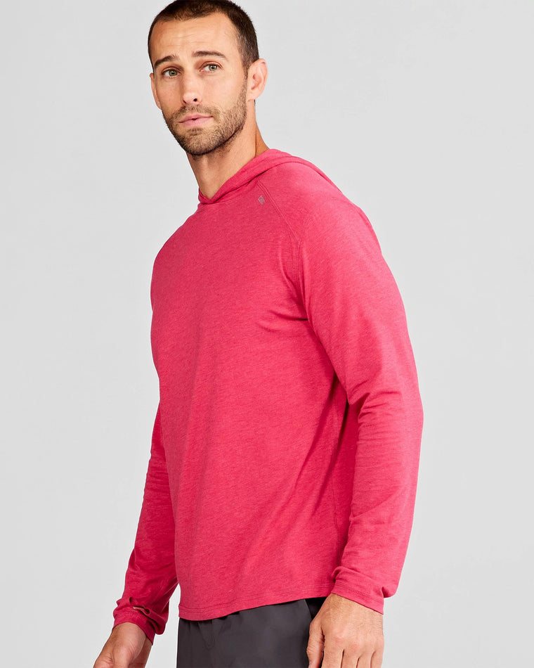 Ruby Heather $|& Tasc Carrollton Lightweight Hoodie - VOF Side