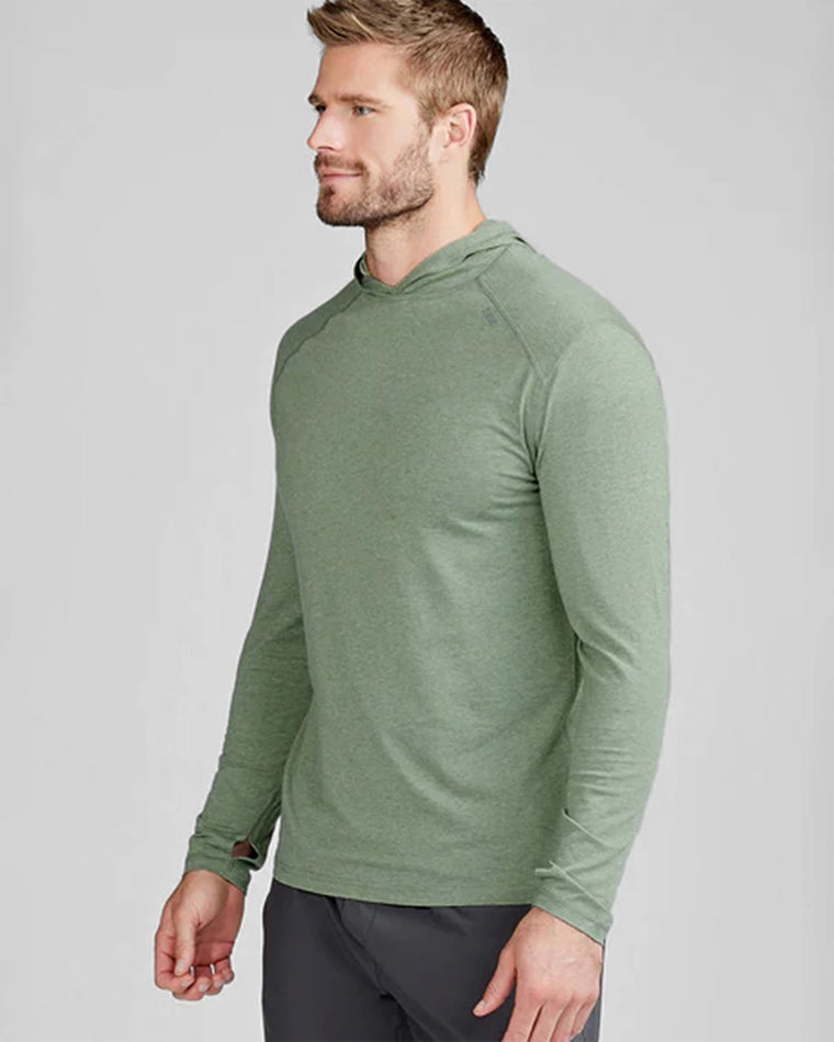 Kelp Green $|& Tasc Carrollton Lightweight Hoodie - VOF Side