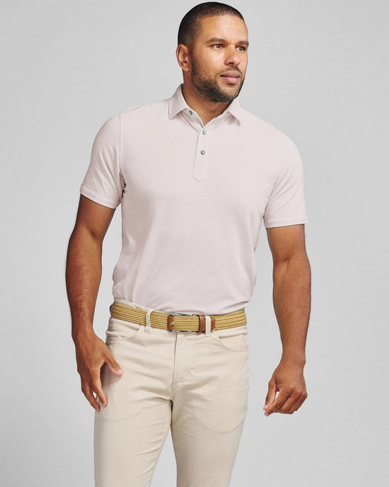 Marble Heather $|& Tasc Everywear Polo - VOF Detail