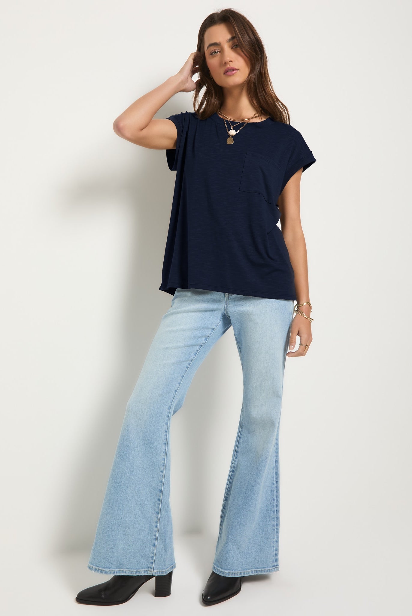 Sapphire $|& SEAS Merrit Island Short Sleeve Tee - SOF Back