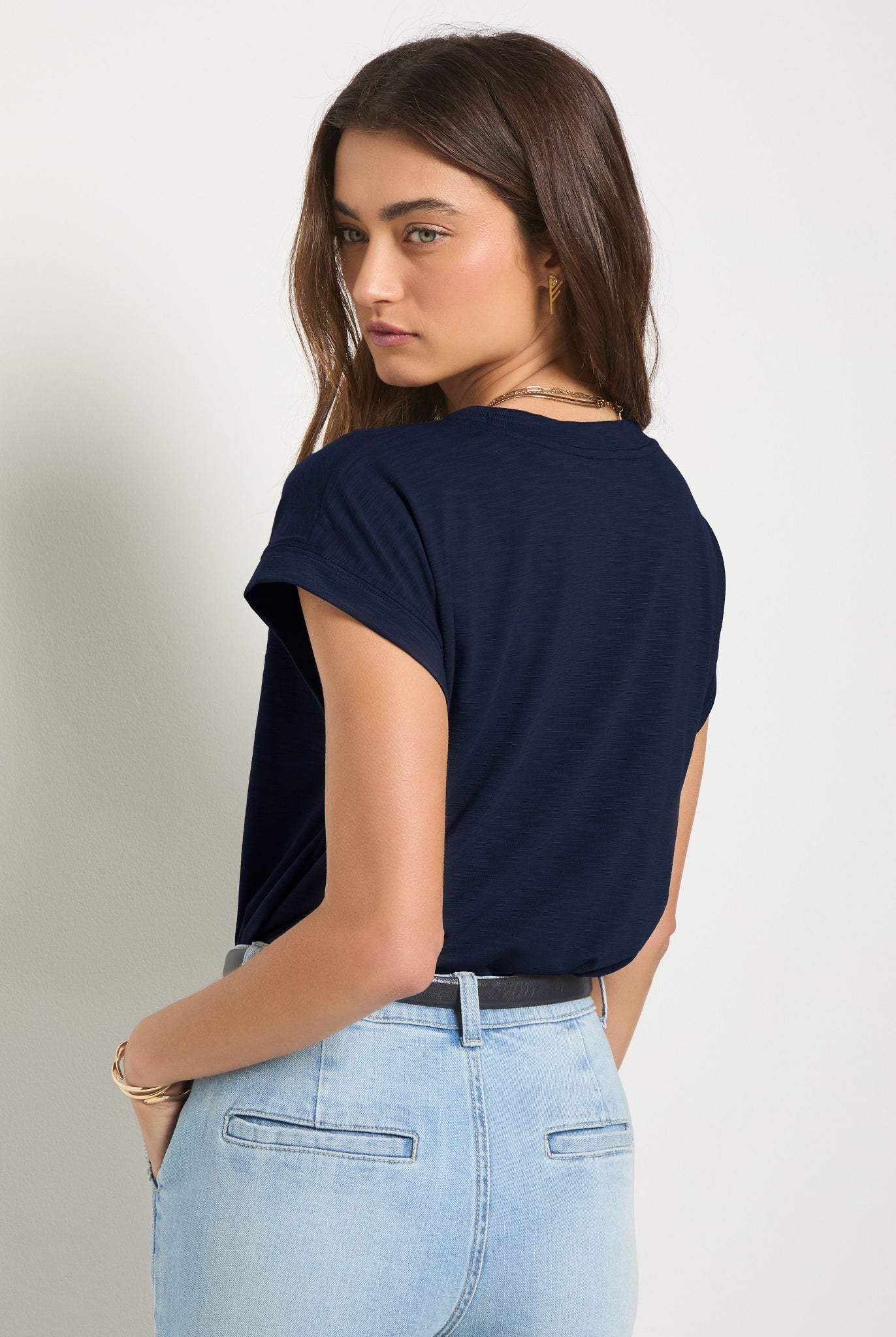 Sapphire $|& SEAS Merrit Island Short Sleeve Tee - SOF Front