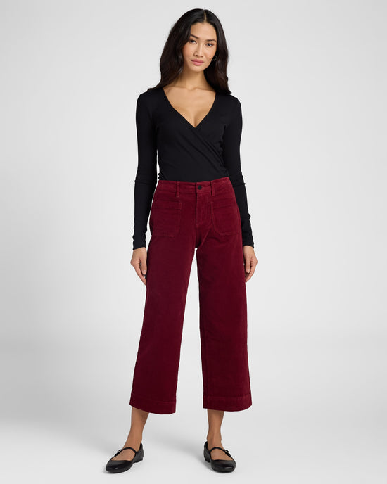 Ruby $|& Liverpool Corduroy Crop Wide Leg Pants - SOF Full Front