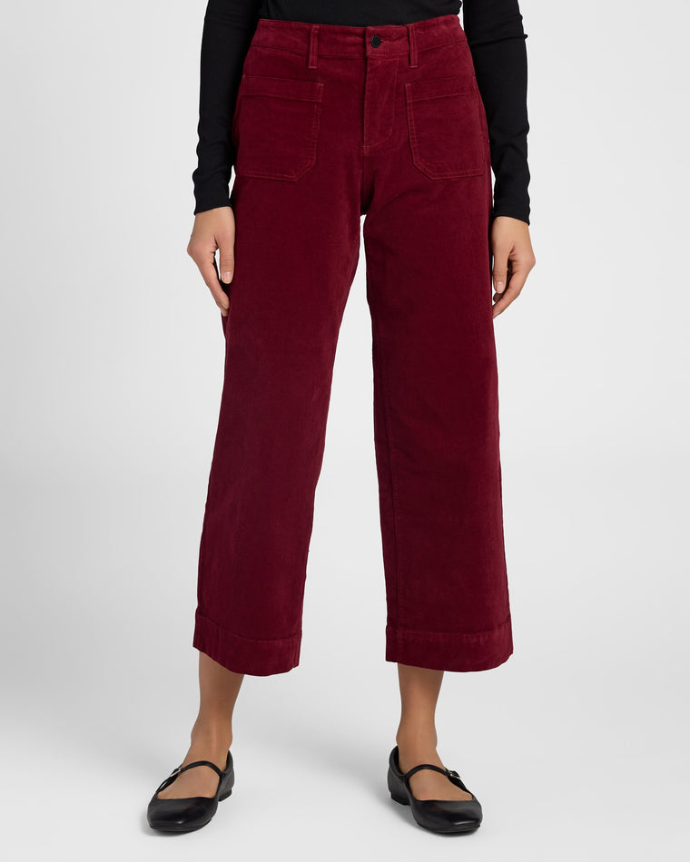 Ruby $|& Liverpool Corduroy Crop Wide Leg Pants - SOF Front
