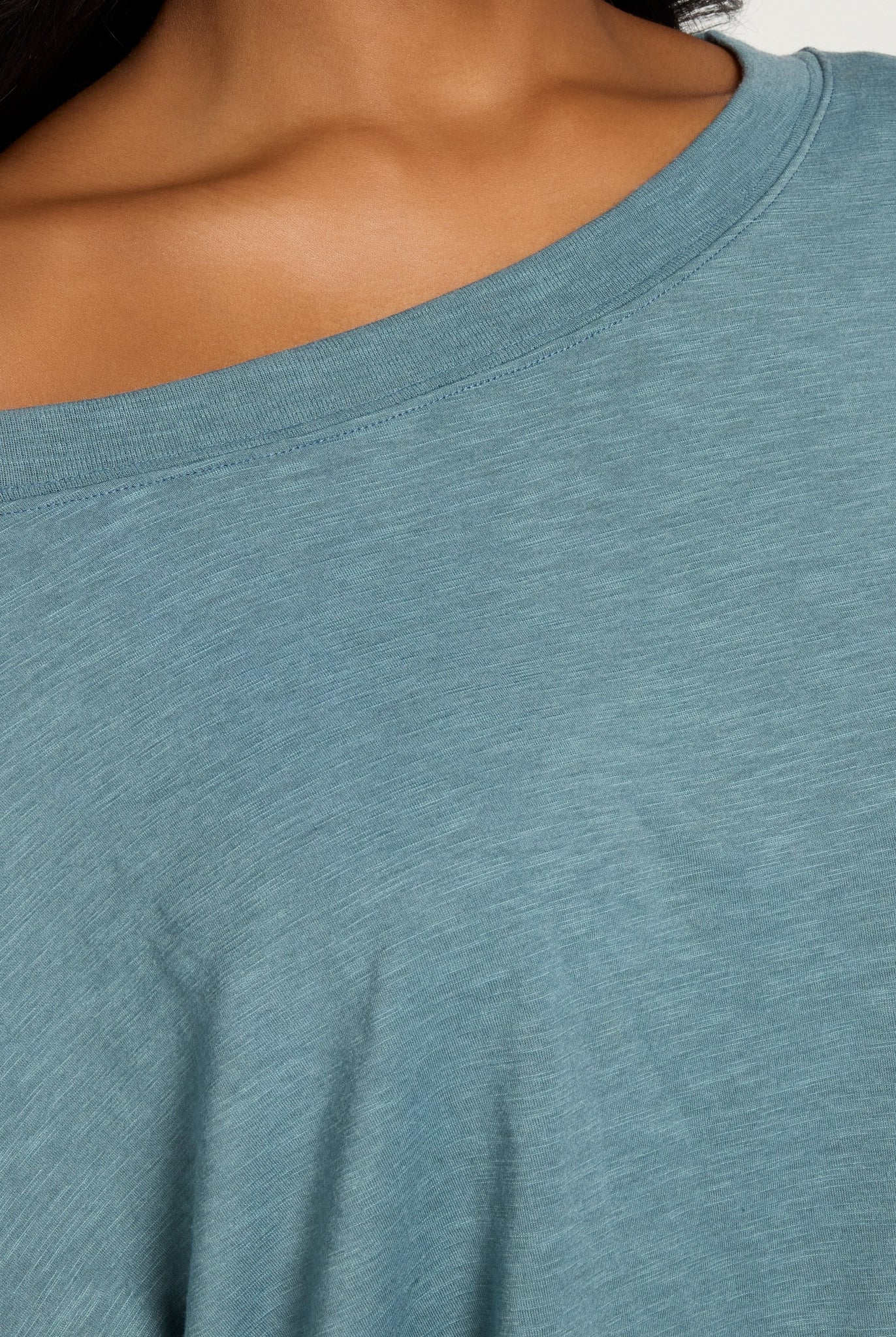 Lagoon $|& SEAS Brooksville Slub Off The Shoulder Top - SOF Full Front