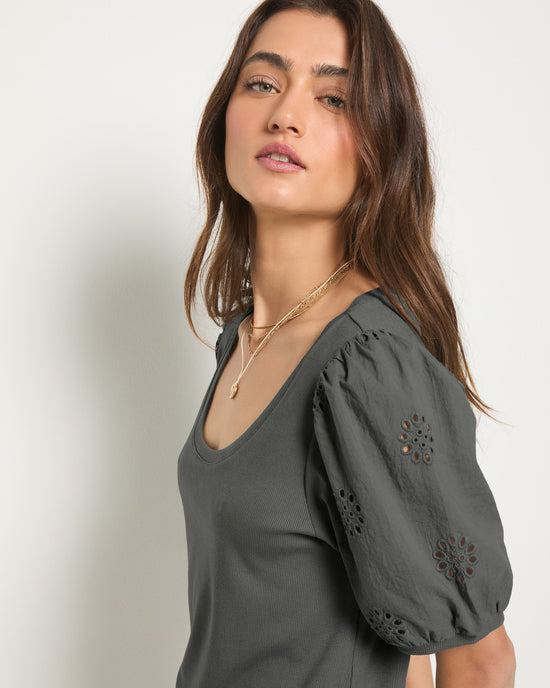 Eclipse $|& SEAS Seaglass Eyelet Sleeve Tee - SOF Full Front