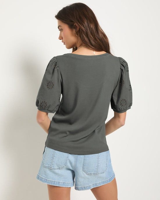 Eclipse $|& SEAS Seaglass Eyelet Sleeve Tee - SOF Back