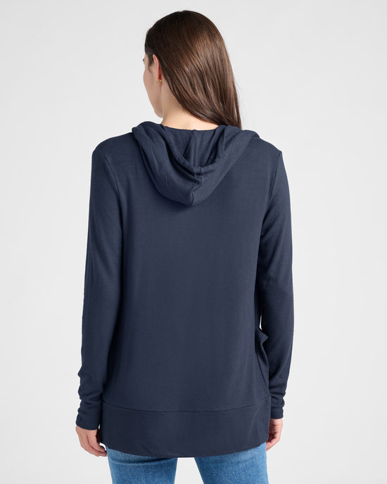 Mariner Midnight $|& SEAS Laguna Hooded Cardigan - SOF Back