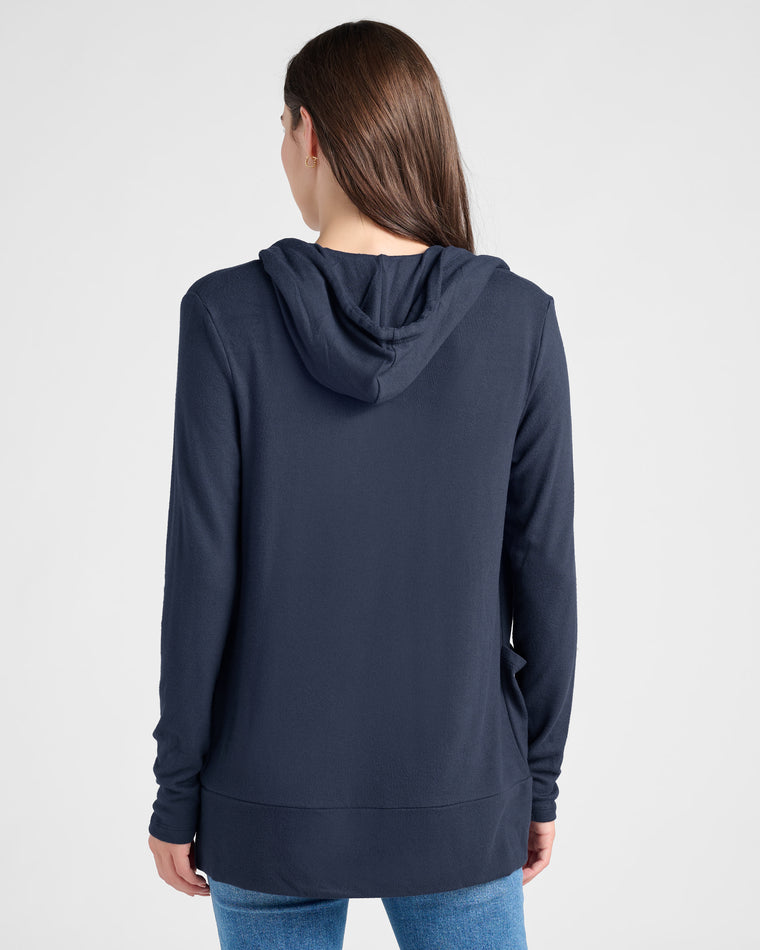 Mariner Midnight $|& SEAS Laguna Hooded Cardigan - SOF Back