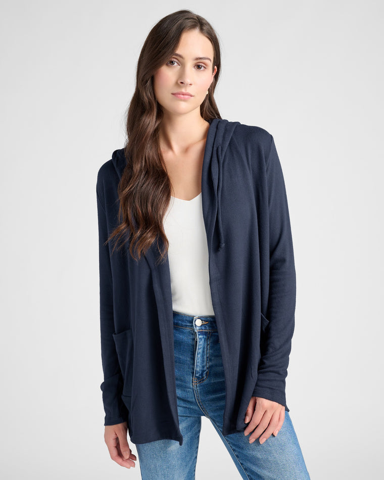 Mariner Midnight $|& SEAS Laguna Hooded Cardigan - SOF Front
