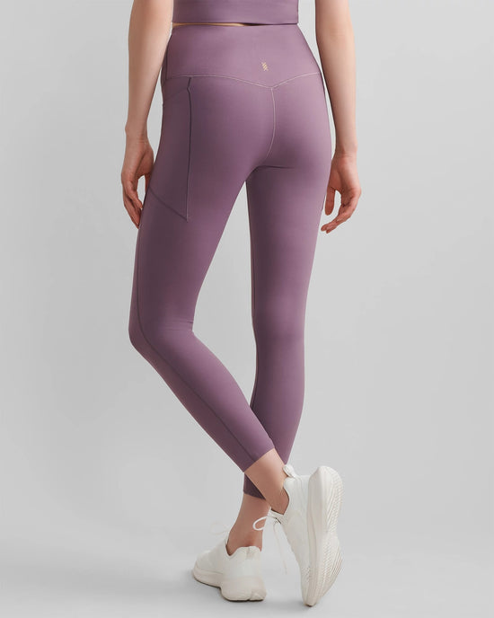 Dark Plum $|& Rhone Revive 7/8 Pocket Legging - Hanger Side