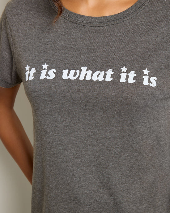 Vintage Black $|& Recycled Karma It Is What It Is Graphic Tee - SOF Full Front