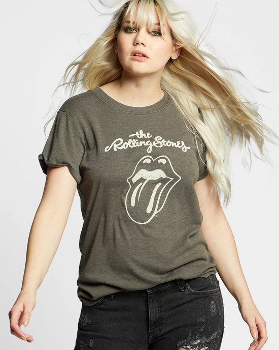 Vintage Black $|& Recycled Karma The Rolling Stones Graphic Tee - VOF Detail
